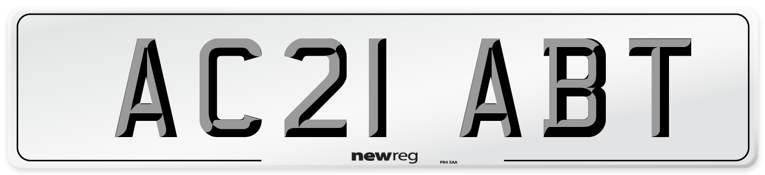 AC21 ABT Number Plate from New Reg